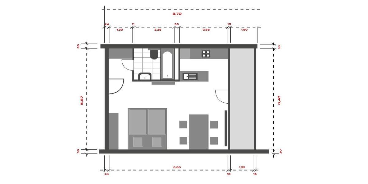Etagenwohnung Wuppertal Gemarkung Nächstebreck - 1 Zimmer, 41 m&sup2;, 69.000&euro; | Angebot:26942443