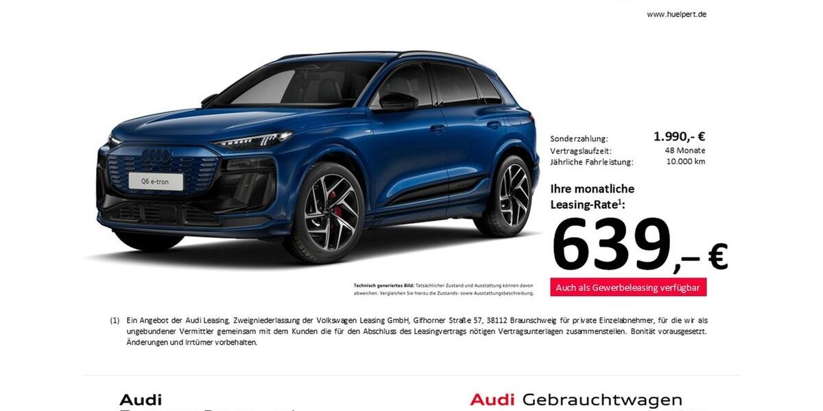 Audi Q6 e-tron 2.451 km 69.388 &euro; Dortmund 44143