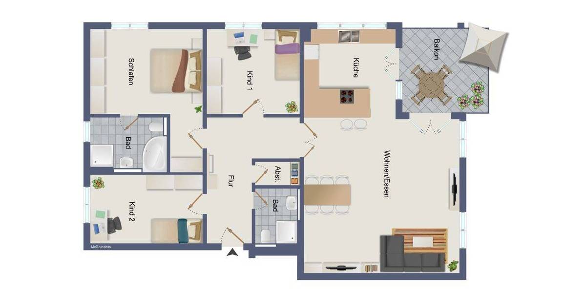 Etagenwohnung Wuppertal Elberfeld - 4 Zimmer, 126 m&sup2;, 449.000&euro; | Angebot:26908543