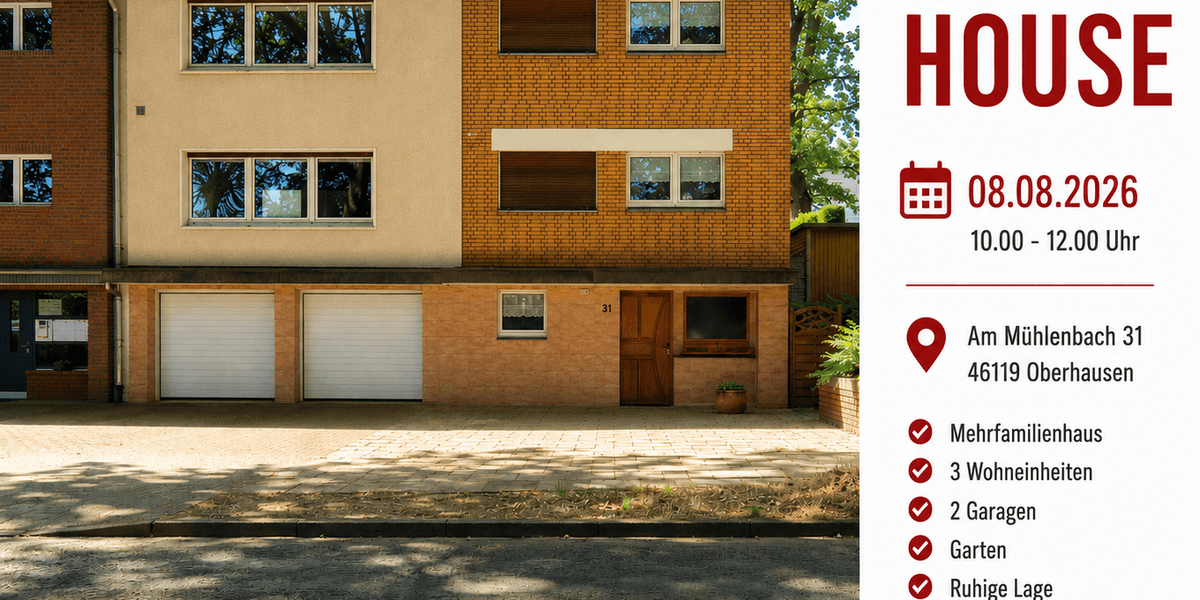 Einfamilienhaus Oberhausen Rothebusch - 6 Zimmer, 348 m&sup2;, 579.000&euro; | Angebot:27165739