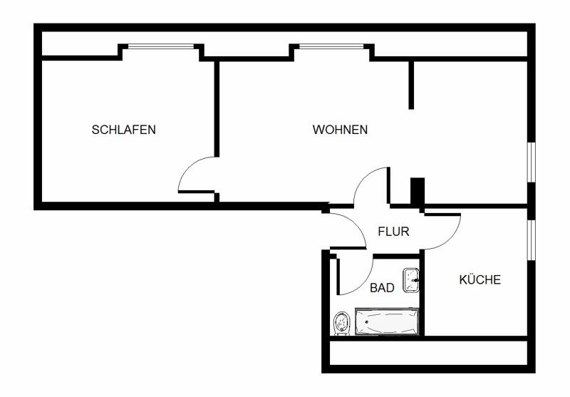 Etagenwohnung Gladbeck Brauck - 3.5 Zimmer, 57 m&sup2;, 443&euro; | Angebot:26160638