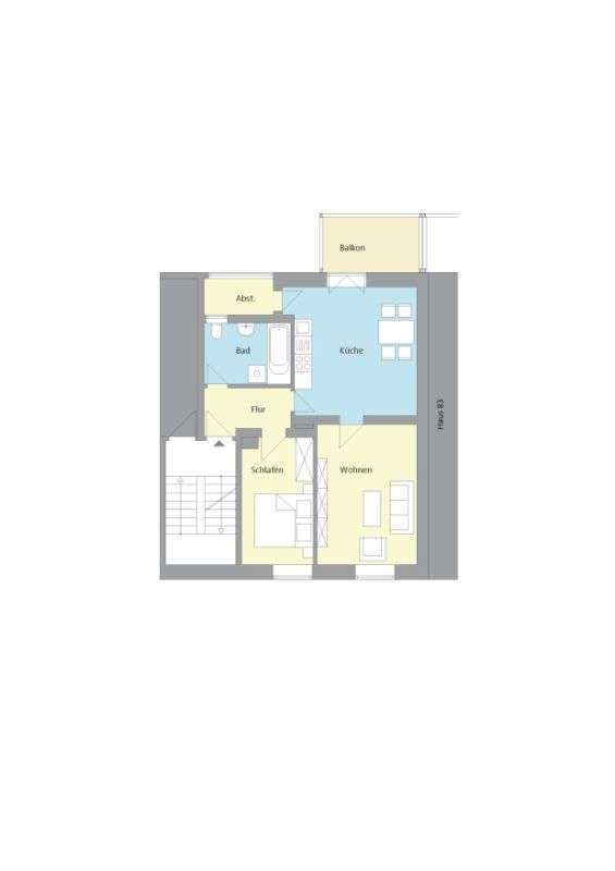 Wohnung zum Mieten in Wuppertal 445 € 61.33 m² 2 zimmer