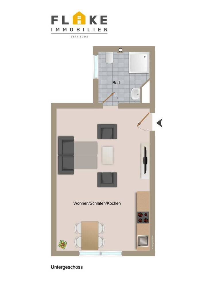 RE-Stuckenbusch! Ideal für Berufspendler: Renoviertes Appartement für berufstätige Einzelperson.