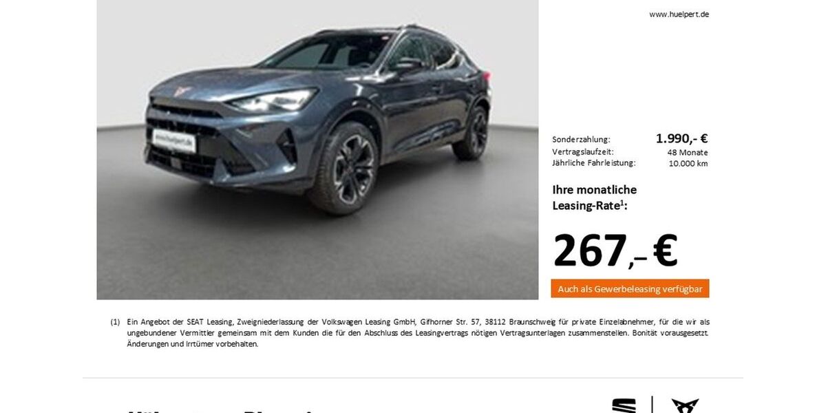 Cupra Formentor 11.017 km 31.873 &euro; Dortmund 44269