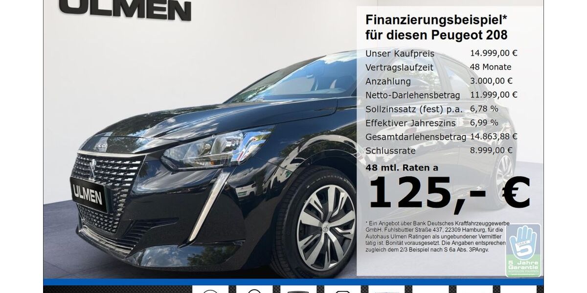 Peugeot 208 34.836 km 14.999 &euro; Ratingen 40880