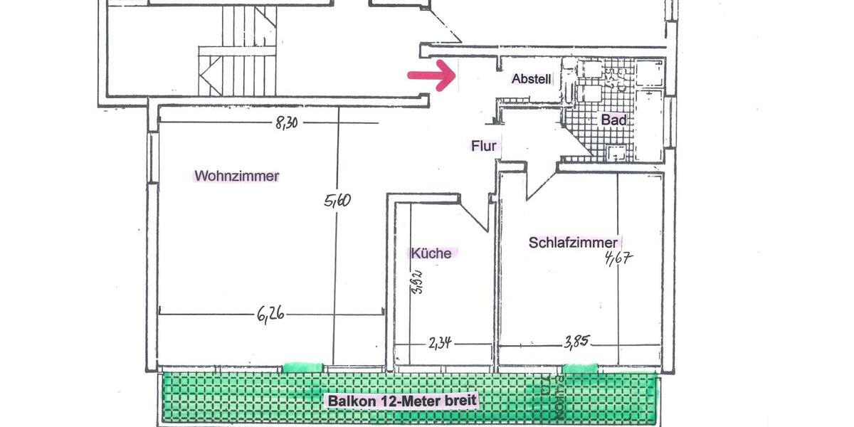 Etagenwohnung Dortmund Hombruch - 2.5 Zimmer, 85 m&sup2;, 225.000&euro; | Angebot:25972135