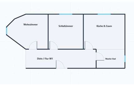 Wohnung Oberhausen Alstaden - 3 Zimmer, 61 m&sup2;, 397&euro; | Angebot:26897358