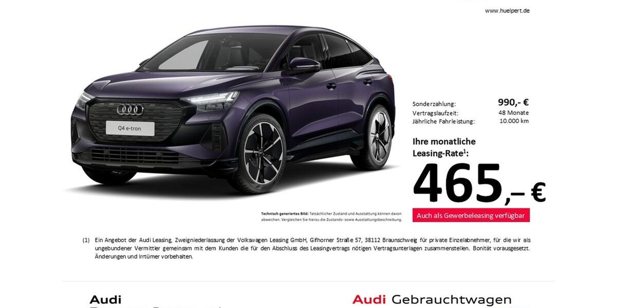 Audi Q4 e-tron 6.791 km 51.411 &euro; Dortmund 44143