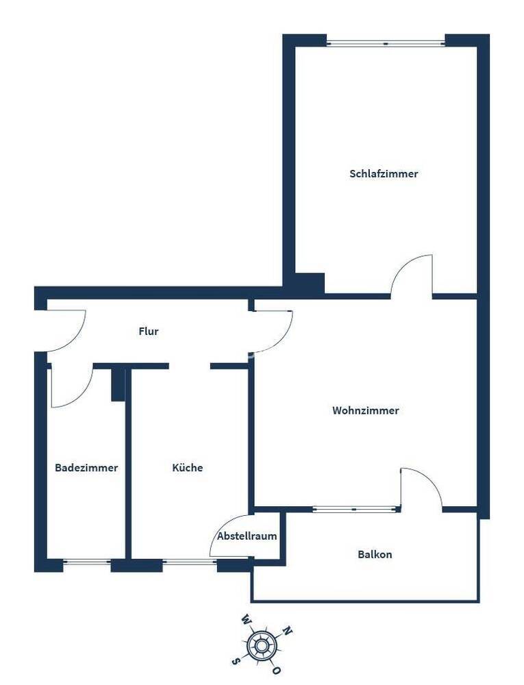 Sofort frei! Ideal geschnittene 2-Zimmer-Wohnung mit Balkon und Tageslichtbad