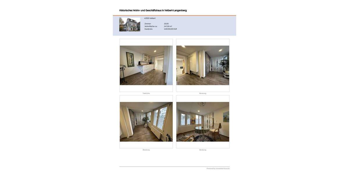 Mehrfamilienhaus, Wohnhaus Velbert Langenberg Langenberg - 2 Zimmer, 247 m&sup2;, 299.000&euro; | Angebot:25565834