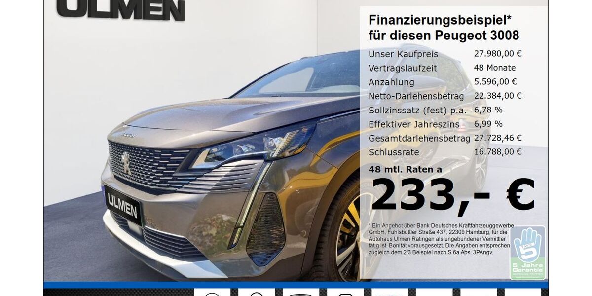 Peugeot 3008 18.985 km 25.680 &euro; Ratingen 40880