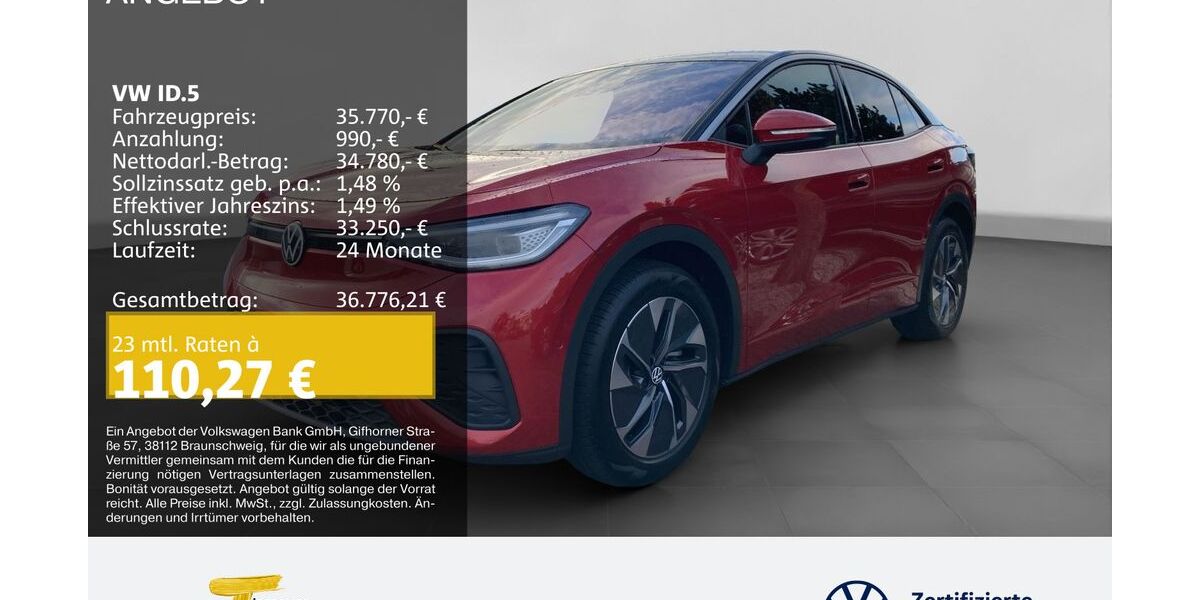 VW ID.5 5.458 km 35.770 € Bochum 44892