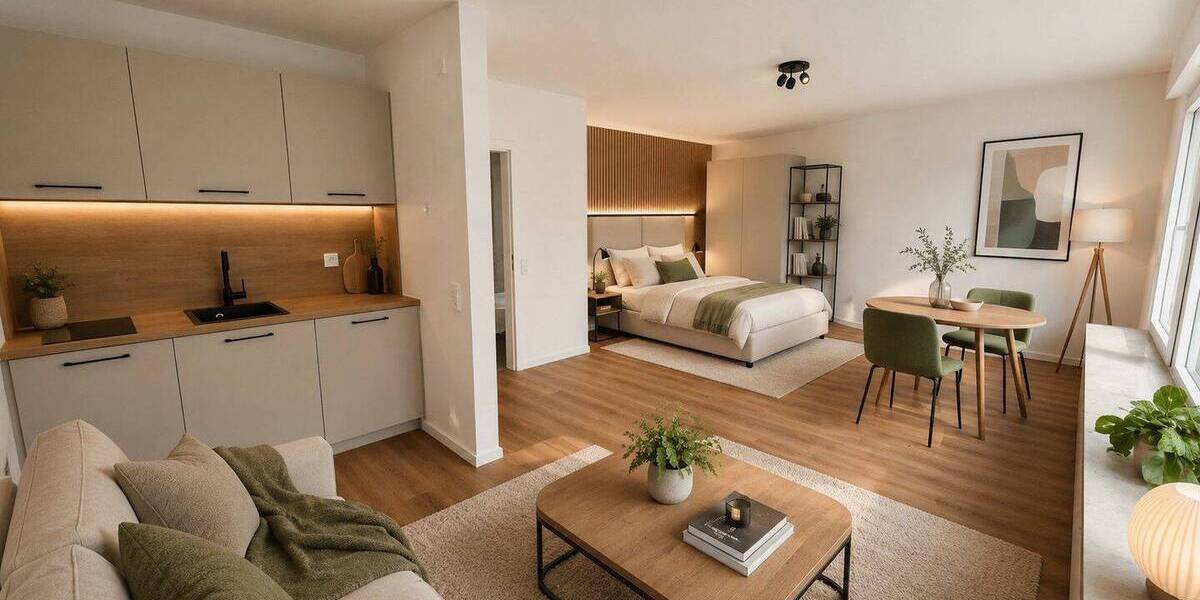 Etagenwohnung Dortmund Bittermark - 1 Zimmer, 35 m&sup2;, 135.000&euro; | Angebot:26891997
