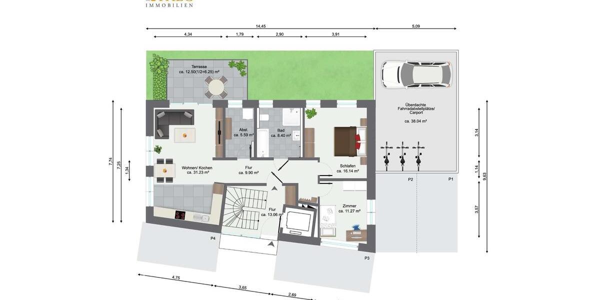 Erdgeschosswohnung mit Garten - Neubau, barrierefrei, KfW-40 3 zimmer