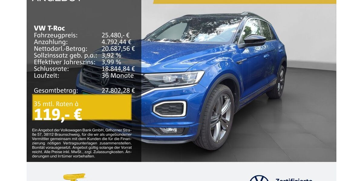 VW T-Roc 38.313 km 25.480 &euro; Castrop-Rauxel 44575