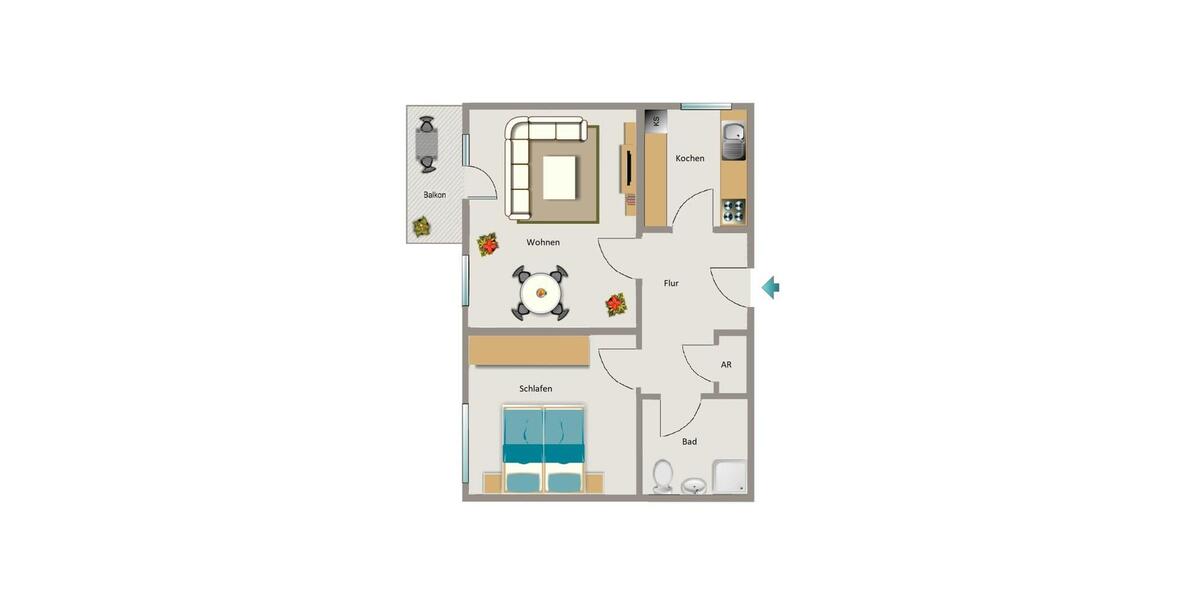 Erdgeschoßwohnung Gelsenkirchen Rotthausen - 3.5 Zimmer, 78 m&sup2;, 507&euro; | Angebot:26343761