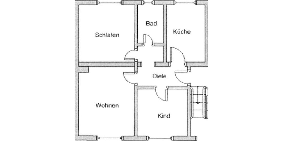 Etagenwohnung Essen Stadtbezirk III - 3 Zimmer, 64 m&sup2;, 575&euro; | Angebot:25375371
