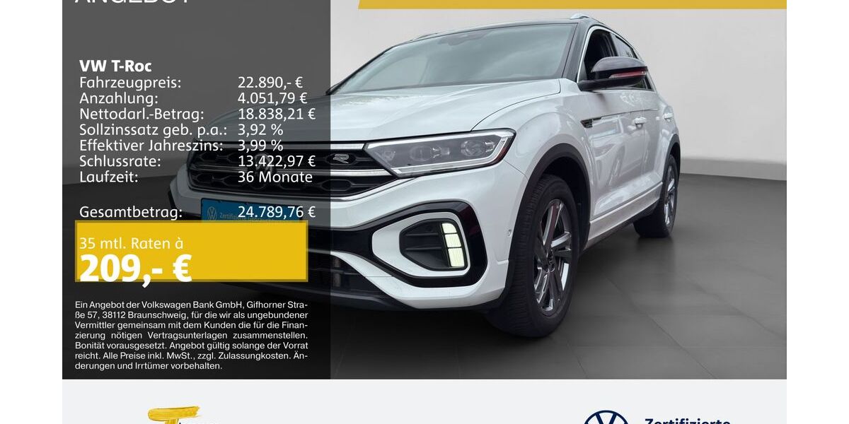 VW T-Roc 110.220 km 20.980 &euro; Oberhausen 46047