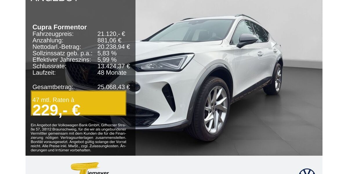 Cupra Formentor 29.687 km 18.380 &euro; Oberhausen 46047