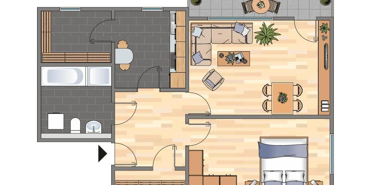 Etagenwohnung Velbert Velbert-Mitte - 2 Zimmer, 63 m&sup2;, 479&euro; | Angebot:25793298