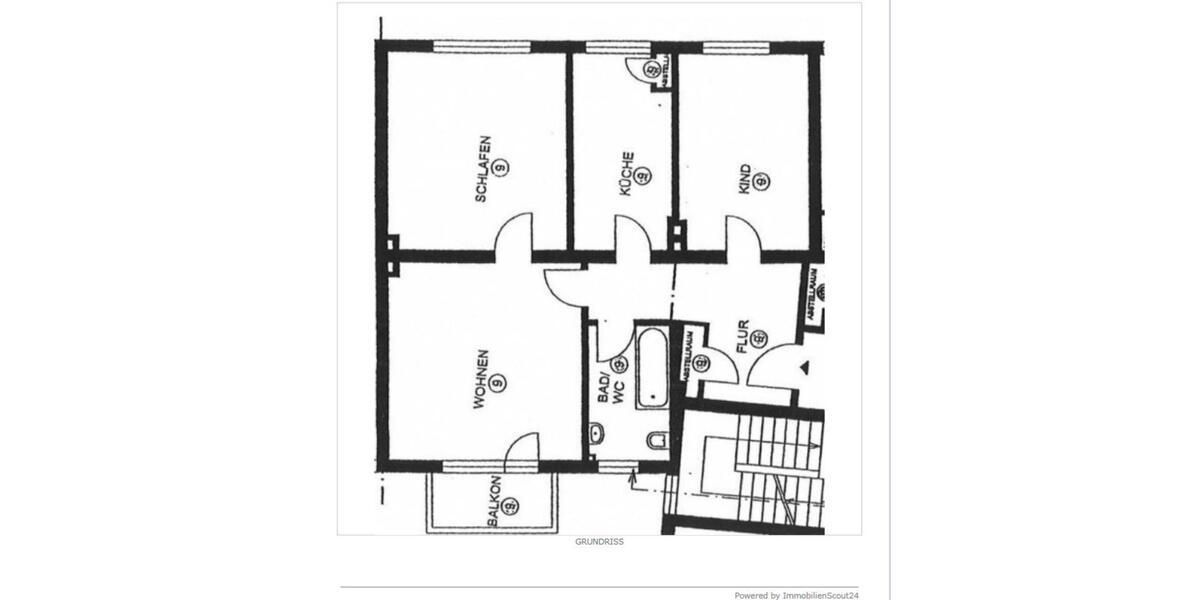 DUISBURG-LAAR: SCHÖNE 3 ZKB WOHNUNG MIT BALKON 3 zimmer