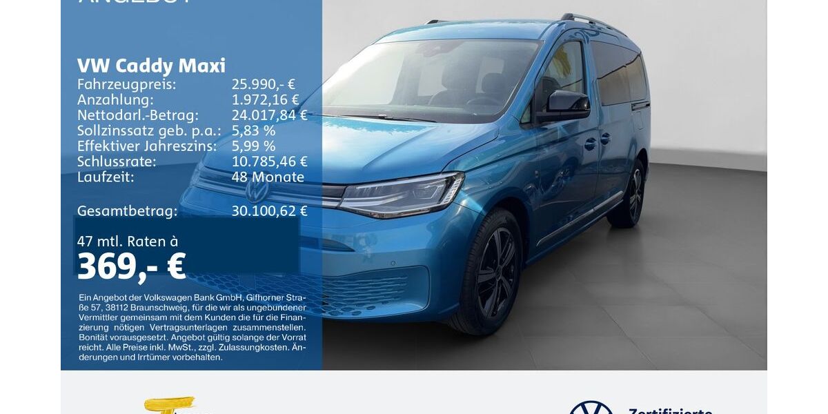VW Caddy Maxi 89.538 km 25.440 &euro; Gelsenkirchen 45888