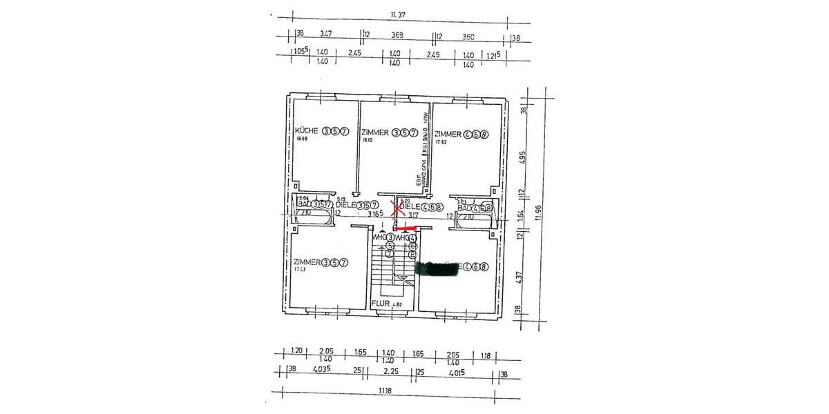 Etagenwohnung Essen Stadtbezirk III - 5 Zimmer, 104 m&sup2;, 260.000&euro; | Angebot:25105008