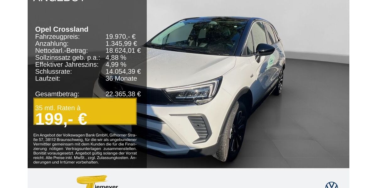 Opel Crossland (X) 4.206 km 19.480 &euro; Recklinghausen 45663