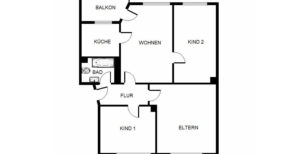 Etagenwohnung Gelsenkirchen Gelsenkirchen-Nord - 3 Zimmer, 65 m&sup2;, 439&euro; | Angebot:26147121