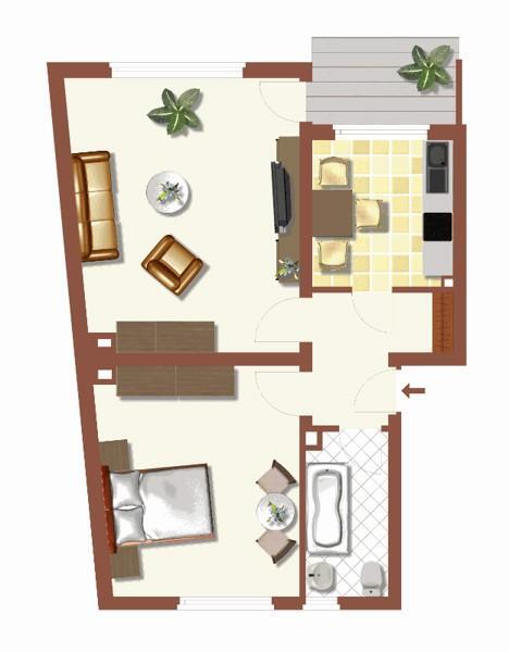 Komm nach Heiligenhaus: renovierte 2-Zi.-Whg. mit Duschbad und sonnigem Balkon in Nonnenbruch zimmer