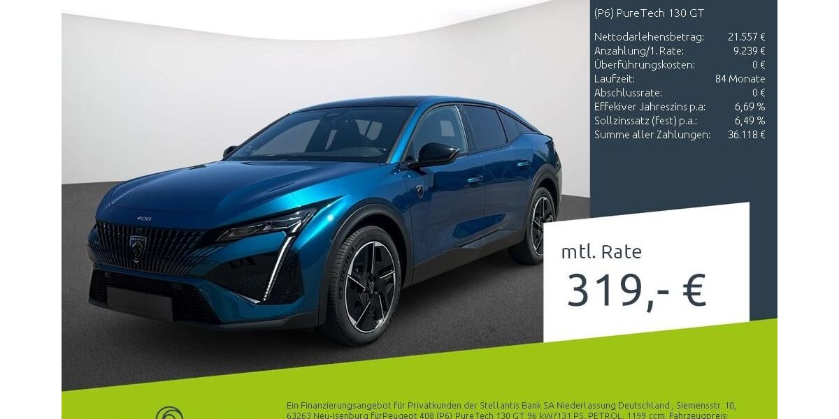Peugeot 408 1.050 km 30.795 &euro; Dortmund 44263