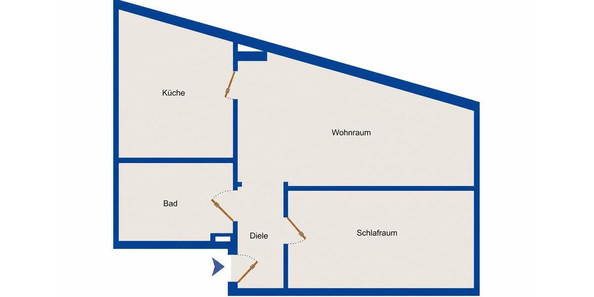 Dachgeschoßwohnung Duisburg Mittelmeiderich - 2 Zimmer, 46 m&sup2;, 707&euro; | Angebot:26395078