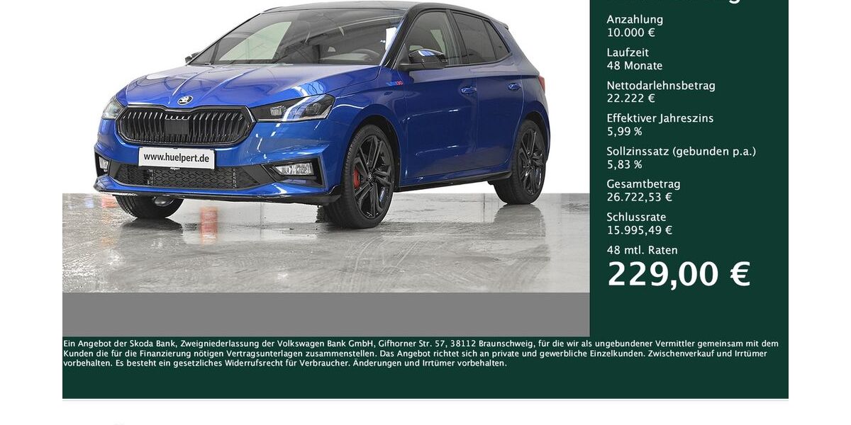 Skoda Fabia 3.061 km 30.145 &euro; Dortmund 44309