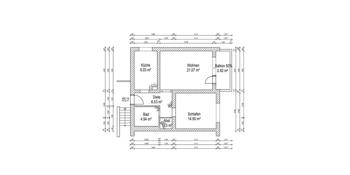 Etagenwohnung Duisburg Aldenrade - 2 Zimmer, 244 m&sup2;, 480.000&euro; | Angebot:25645169