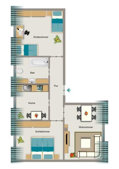 Dachgeschoßwohnung Bochum Günnigfeld - 3.5 Zimmer, 73 m&sup2;, 570&euro; | Angebot:25050798