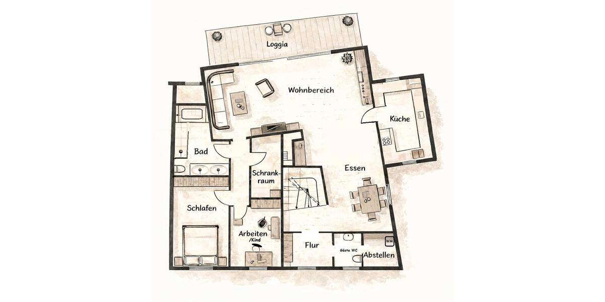 Maisonettenwohnung Dortmund Innenstadt Ost - 4.5 Zimmer, 123 m&sup2;, 529.000&euro; | Angebot:27155502