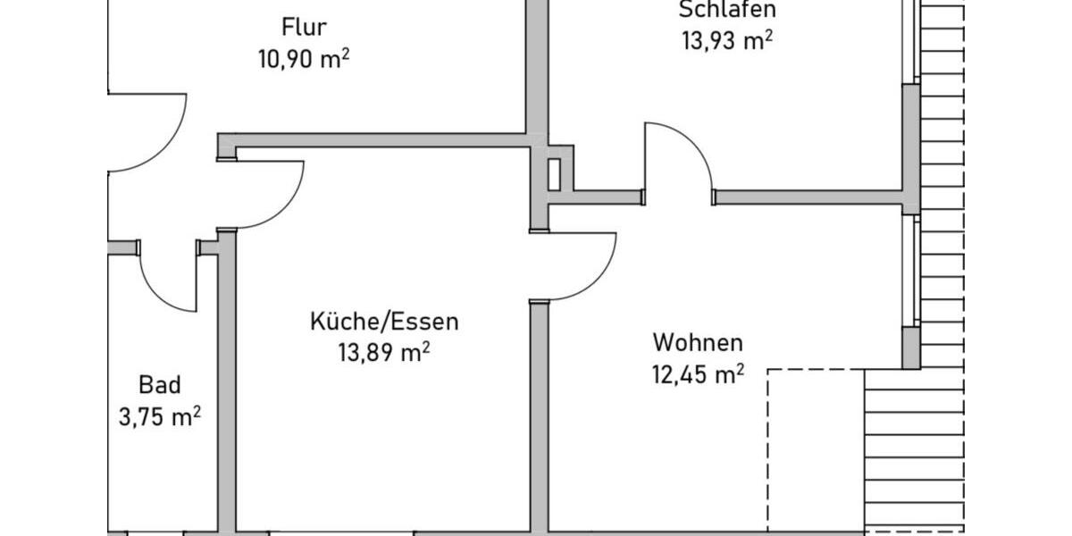 Dachgeschoßwohnung Marl Alt-Marl - 3 Zimmer, 55 m&sup2;, 600&euro; | Angebot:25395097