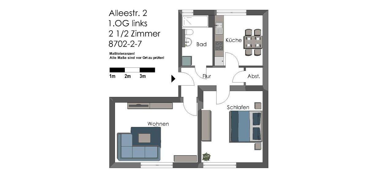 Etagenwohnung Gelsenkirchen Erle - 2.5 Zimmer, 66 m&sup2;, 346&euro; | Angebot:19616233