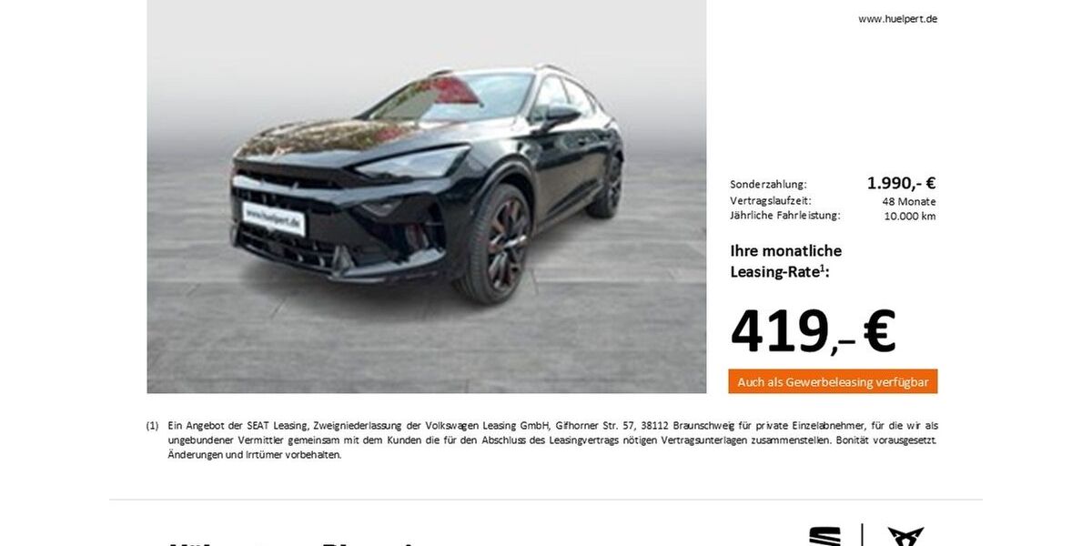 Cupra Formentor 11.002 km 41.371 &euro; Dortmund 44269