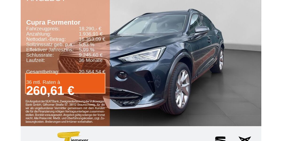 Cupra Formentor 125.461 km 17.290 &euro; Recklinghausen 45663