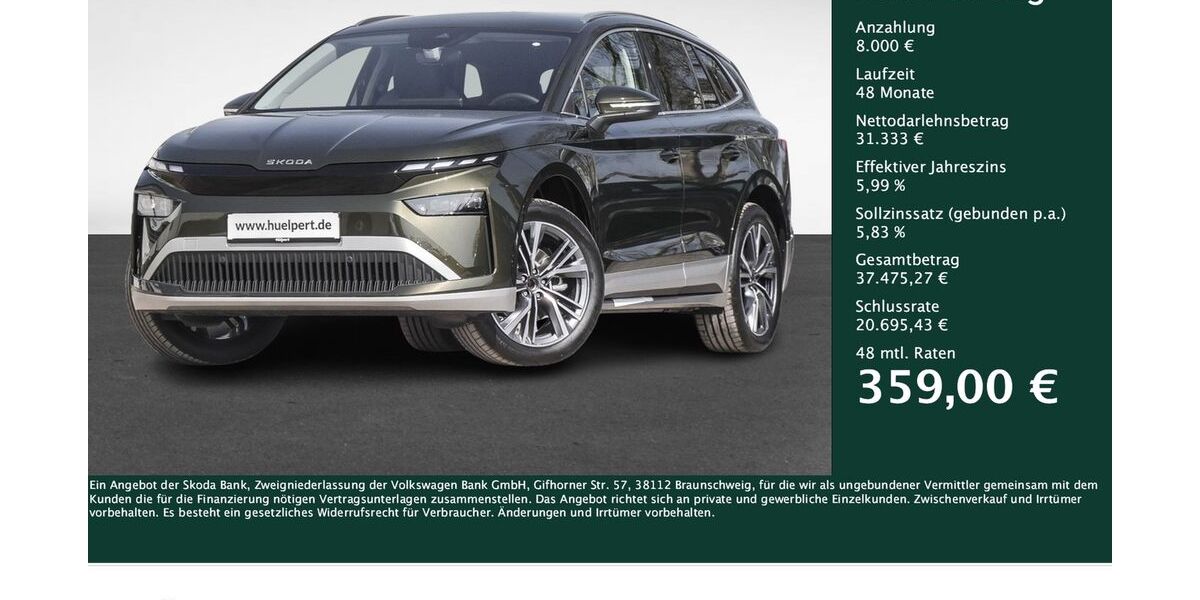 Skoda Enyaq 10.045 km 38.333 &euro; Dortmund 44269