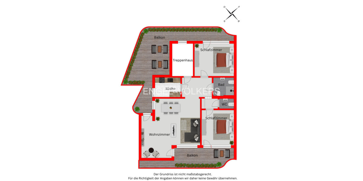 Wohnen mit Aussicht: Ruhige 3-Zimmer-Wohnung mit Terrasse und Balkon! 3 zimmer