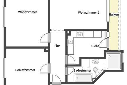 Wohnung zum Mieten in Bochum 281,87 € 65.44 m² 3 zimmer