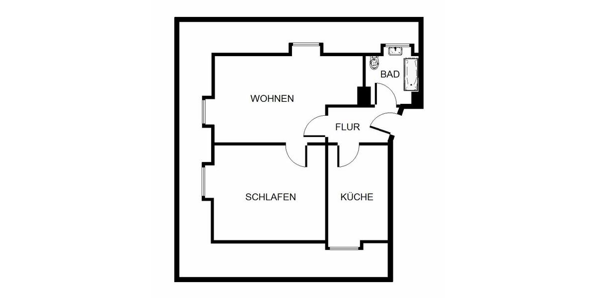 Dachgeschoßwohnung Gelsenkirchen Gelsenkirchen-Nord - 2 Zimmer, 39 m&sup2;, 299&euro; | Angebot:23411817