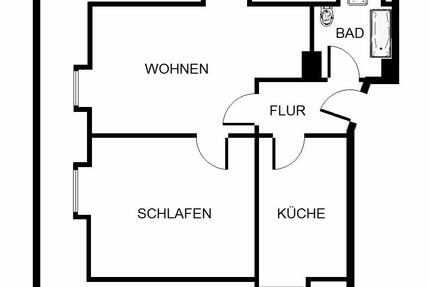 Wohnung Gelsenkirchen Gelsenkirchen-Nord - 2 Zimmer, 39 m&sup2;, 299&euro; | Angebot:23411817