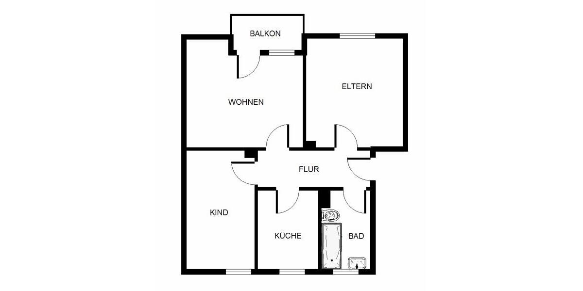 Erdgeschoßwohnung Gelsenkirchen Buer - 3.5 Zimmer, 60 m&sup2;, 441&euro; | Angebot:26202317