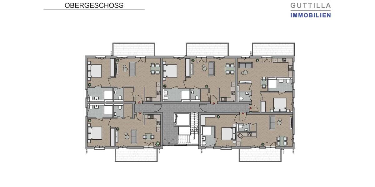Erdgeschoßwohnung Oberhausen Alsfeld - 2 Zimmer, 62 m&sup2;, 898&euro; | Angebot:24443367