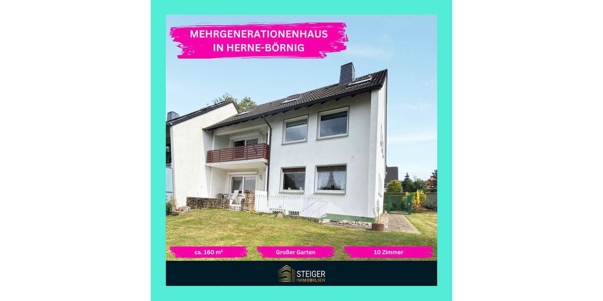 Einfamilienhaus Herne Sodingen - 10 Zimmer, 160 m&sup2;, 459.000&euro; | Angebot:25043305