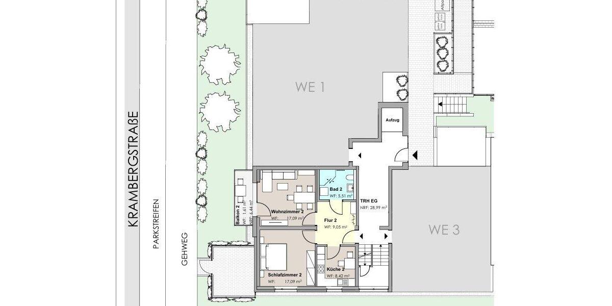 Etagenwohnung Hagen Hagen-Nord - 2.5 Zimmer, 59 m&sup2;, 764&euro; | Angebot:26180105