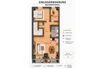 Dachgeschoßwohnung Wuppertal Gemarkung Langerfeld - 2 Zimmer, 45 m&sup2;, 750&euro; | Angebot:26330100